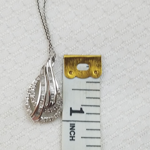 Signed Sterling SILVER KA 1772 Diamond Pendant - Picture 11 of 16